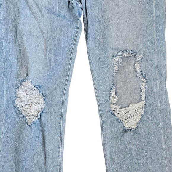 GOOD AMERICAN‎ Good Cuts High Rise Crop  Distressed Denim Jeans size 10 | 30 - Picture 3 of 8